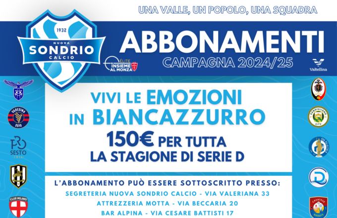 Nuova Sondrio, aperta la campagna abbonamenti