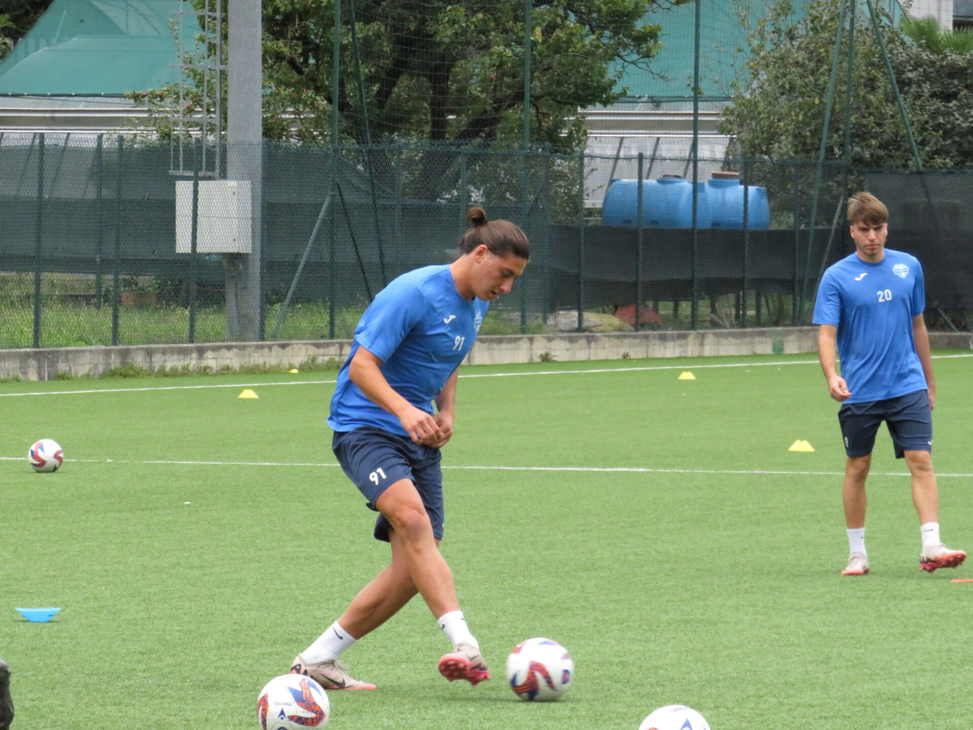 Chillemi in allenamento