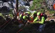 Esercitazione nel canyon dei burroni d'Adda per i tecnici del Soccorso Alpino di Bormio