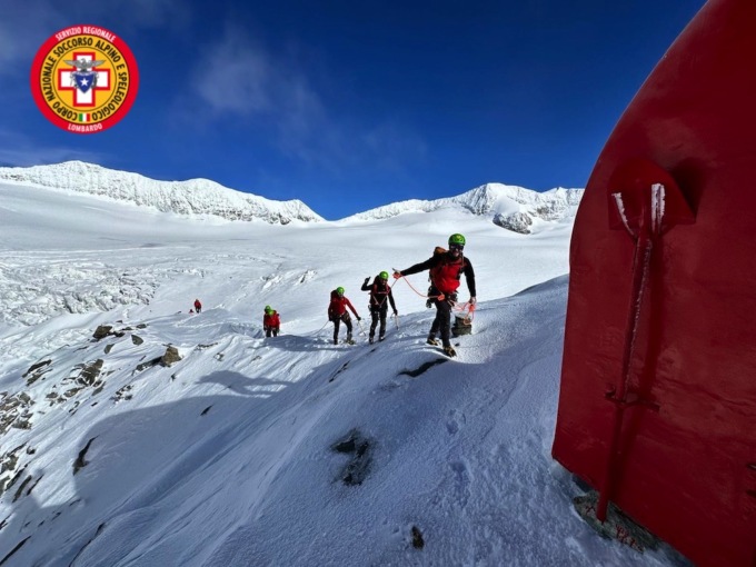 Addestramento in Valmalenco per i tecnici del Soccorso Alpino