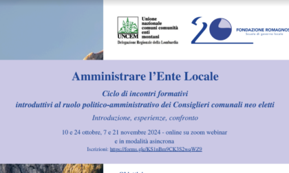 "Amministrare l'Ente Locale": un corso di formazione rivolto agli amministratori comunali neo eletti