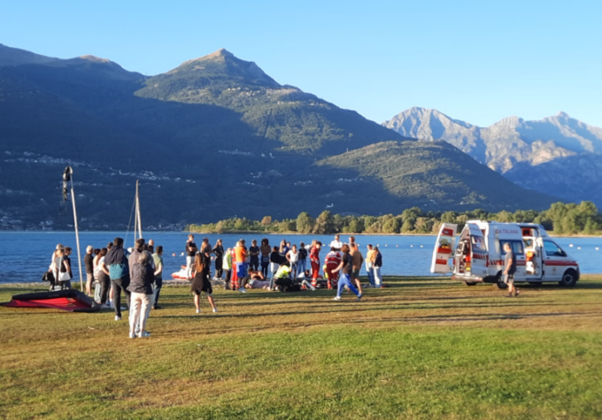 Tragedia sfiorata per due velisti a Colico