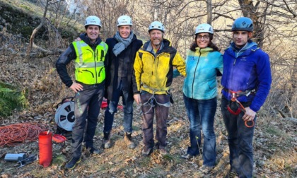 Arpa visita il Centro di Monitoraggio Geologico e fa un sopralluogo alla frana in Val Genasca