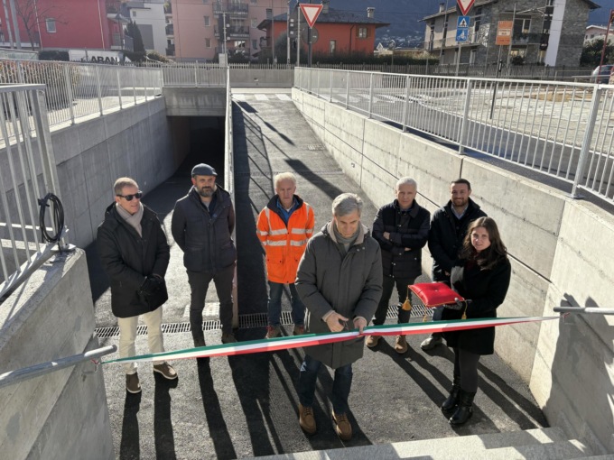 Aperto il sottopasso di via Stelvio a Sondrio