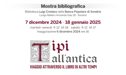 “Tipi all’Antica”: la Banca Popolare di Sondrio celebra la Giornata Mondiale del Risparmio attraverso il valore senza tempo dei libri