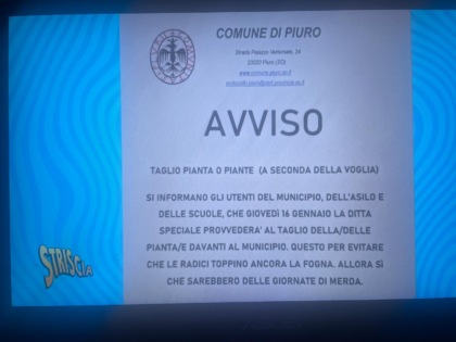 La burla del sindaco finisce su Striscia la notizia