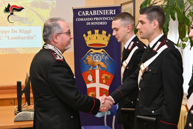 Il Comandante della Legione Carabinieri “Lombardia” ha salutato i militari neo giunti alle stazioni della Provincia di Sondrio