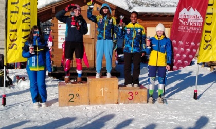 Circuito Schena Generali: i giovani sciatori impegnati con sci alpino e fondo