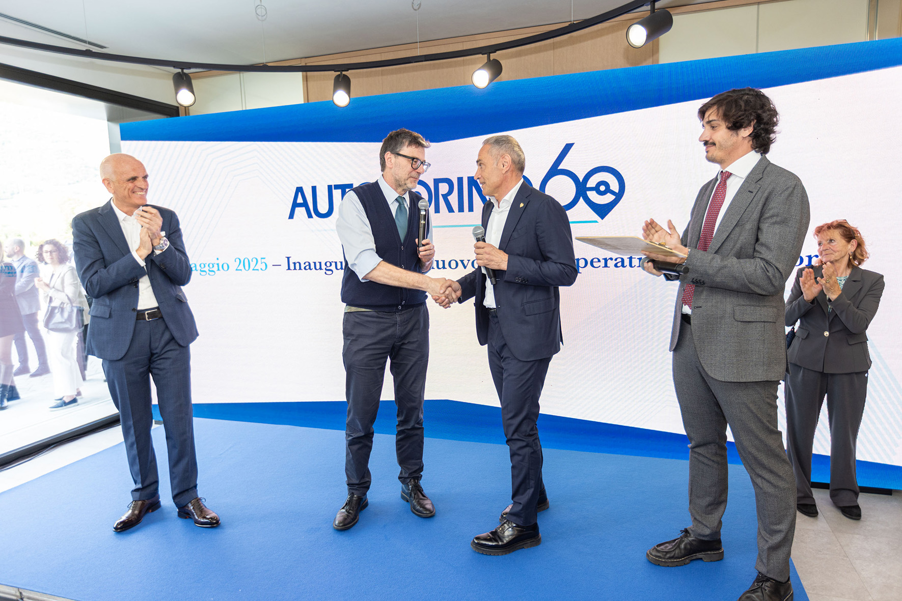 Autotorino Inaugurazione Sede Cosio Valtellino-Stefano Martinalli, Ministro Giancarlo Giorgetti, Plinio Vanini, Mattia Vanini, Olesia Ciapponi
