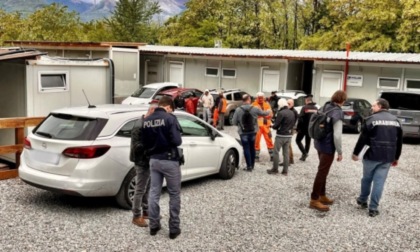 Ispezione antimafia nel cantiere della Monte Piazzo sulla Statale 36