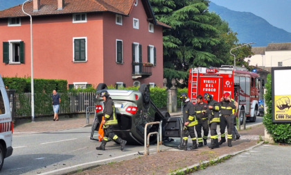Brutto incidente a Delebio: auto si ribalta, ferito un uomo anziano