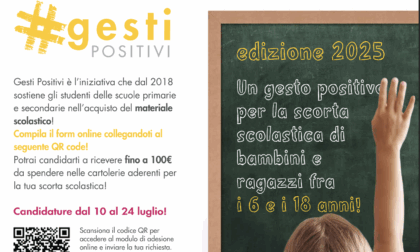 Progetto ProPositivi-Gesti Positivi: 208 buoni spesa alle famiglie per la scuola