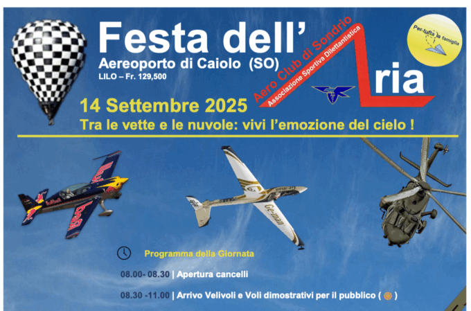 Festa dell’Aria 2025 a Caiolo: lo spettacolo dei cieli della Valtellina