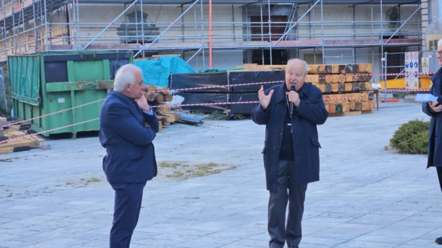 Santuario di Gallivaggio: la visita del Vescovo, Cardinale Oscar Cantoni, al cantiere per il recupero della chiesa