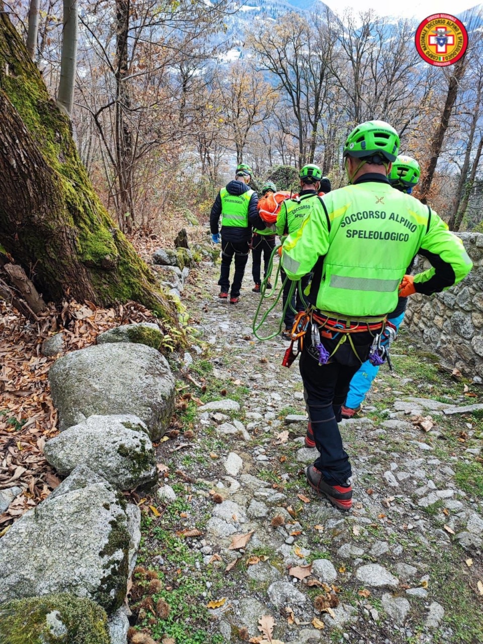 Paura sul sentiero: biker infortunato a 600 metri di quota