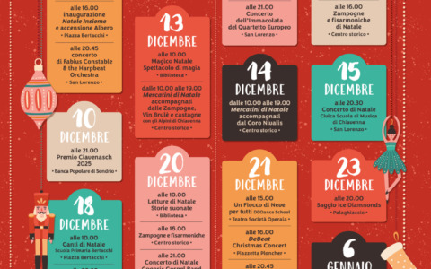 Chiavenna si accende per il Natale: un mese di mercatini, musica, spettacoli e tradizioni per grandi e piccoli