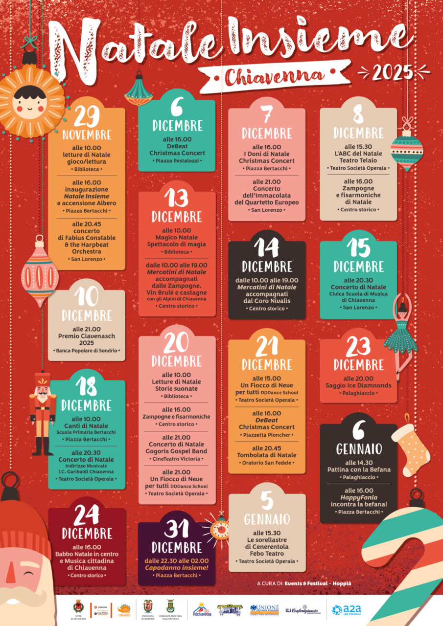 Chiavenna si accende per il Natale: un mese di mercatini, musica, spettacoli e tradizioni per grandi e piccoli