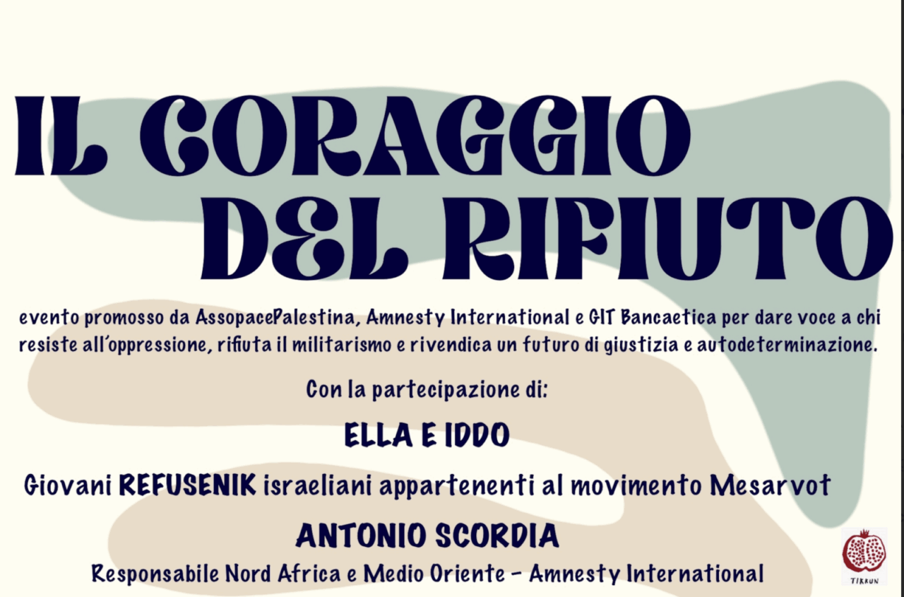 Una testimonianza “fuori dal coro”: l’incontro con i refusenik israeliani Ella e Iddo