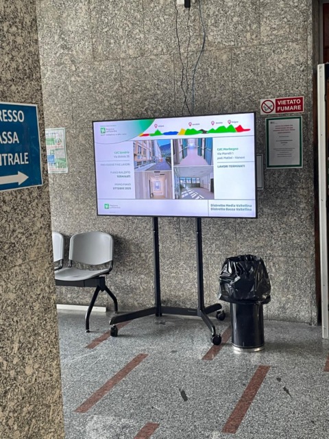 Nuovi monitor informativi nei Presidi di ASST Valtellina e Alto Lario: un filo diretto con gli utenti