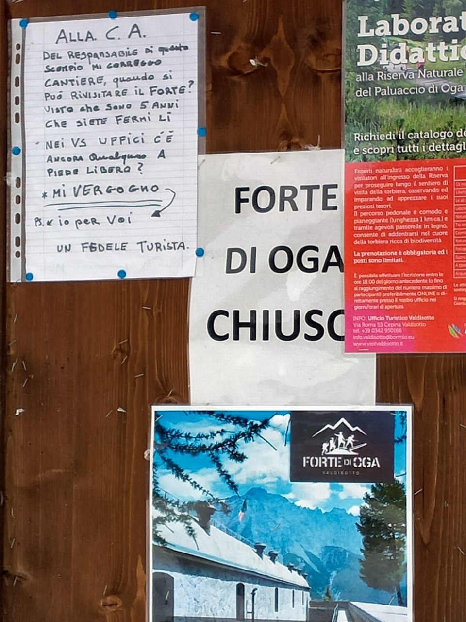 Forte di Oga, la chiusura si prolunga
