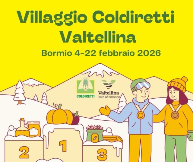 Al via domani il Villaggio Coldiretti a Bormio: si apre  con il pomeriggio delle polente e lo chef Luca Mastromattei