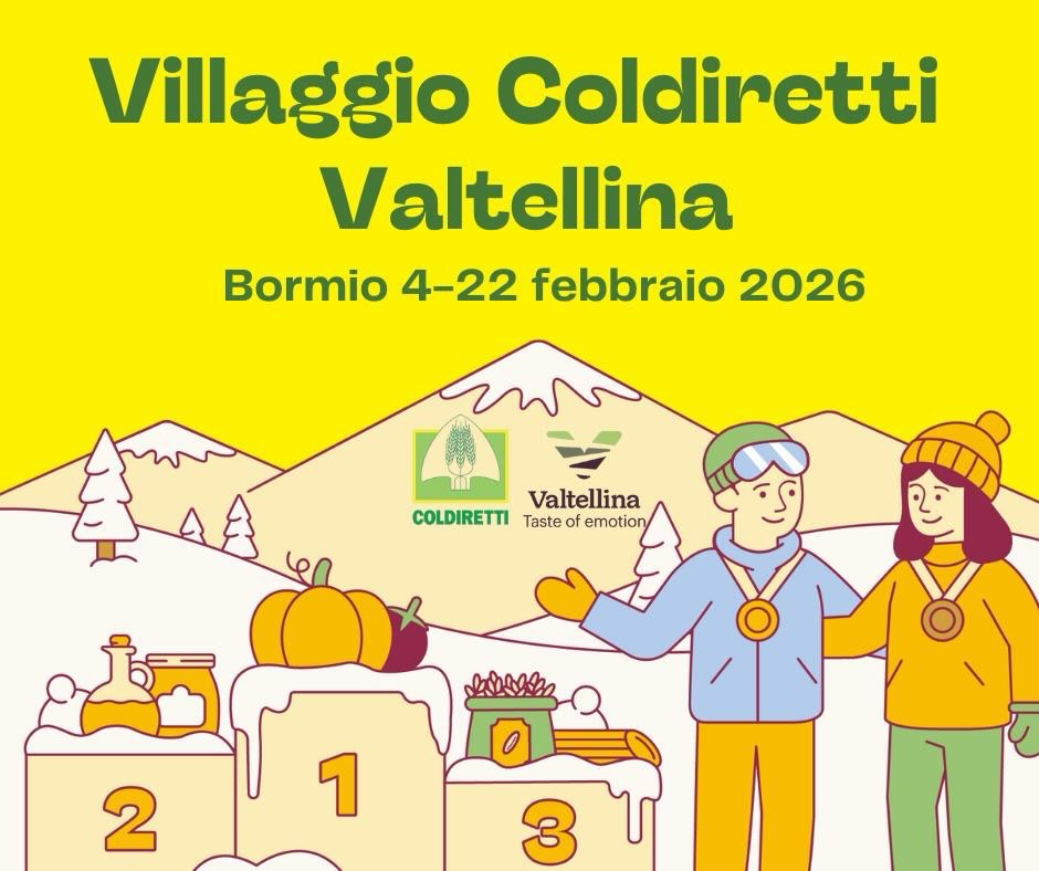 Al via domani il Villaggio Coldiretti a Bormio: si apre  con il pomeriggio delle polente e lo chef Luca Mastromattei