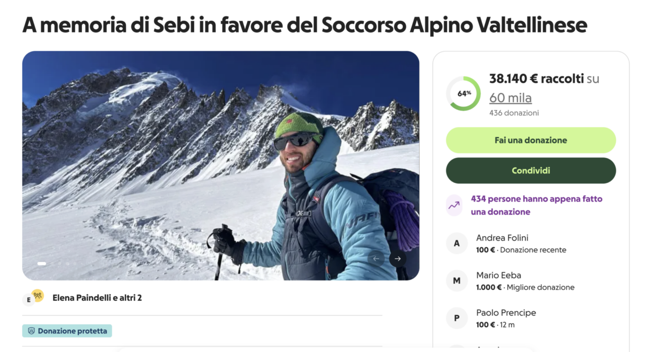 Raccolta fondi in memoria di Sebastiano Erba. Già donati 37mila euro