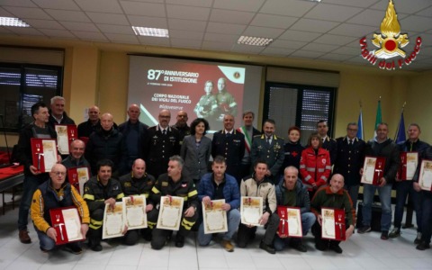 Festa dei Vigili del Fuoco a Sondrio: 3.400 interventi nel 2025