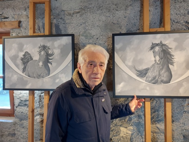 Animali e volatili delle nostre montagne, espone il pittore bormino Glicerio Mezzani