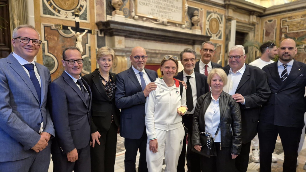 Presidente Fontana, assessore Sertori e atleti hanno incontrato Papa Leone XIV