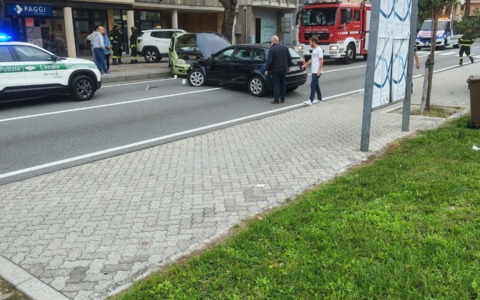 Incidente in via Nazionale, attimi di paura per due ragazzini